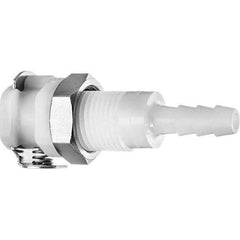 Value Collection - Plastic Quick-Disconnect Tube Couplings   Type: Panel Mount Hose Barb-Female Socket    Nominal Flow Size: 1/8 (Inch) - Industrial Tool & Supply