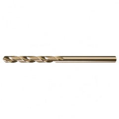 #10 RHS / RHC HSS-CO 8% (M42) 135 Degree Split Point NAS907 Type J Cobalt Heavy Duty 6″ Extended Length Drill - Straw / Gold Oxide - Industrial Tool & Supply