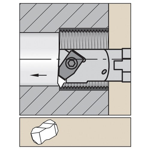 A08NEL2 W TopGroove TopThread Boring Bar - Exact Industrial Supply