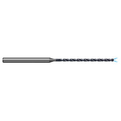 2.778 mm Dia. × 4 mm Shank × 38 mm Flute Length × 75 mm OAL, 12xD, 140°, AlTiN, 2xD Flute, Coolant Thru, Round Solid Carbide Drill