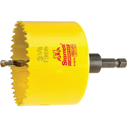 ‎3-1/8″ Bi-Metal Deep Cut Hole Saw - Starrett with Arbor - Industrial Tool & Supply