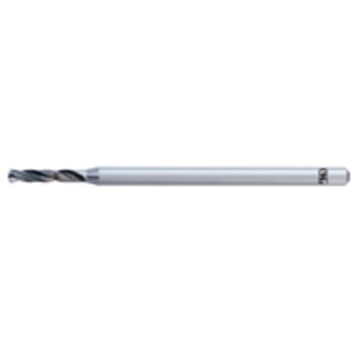1.1 mm Dia. × 3 mm Shank × 6.6 mm Flute Length × 53 mm OAL, 2xD, IchAda, 2 Flute, No, Solid Carbide Drill - Exact Industrial Supply
