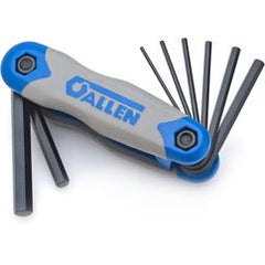 8 Pc. Dual Material Fold-up Metric Hex Key Set - Industrial Tool & Supply