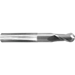 ‎3/16″ Dia. × 3/16″ Shank × 2-5/8″ DOC × 4 OAL, Carbide 2 Flute, Ballnose End Mill