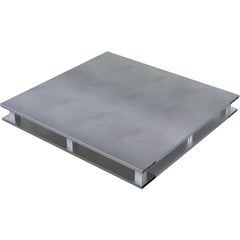 Aluminum Half Pallet Solid Top 40 × 24 4Way - Exact Industrial Supply