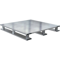 Aluminum Half Pallet Skid Bottom Solid Top 40 × 24 - Exact Industrial Supply