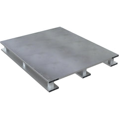 Aluminum Half Pallet Skid Bottom Solid Top 48 × 24 - Exact Industrial Supply