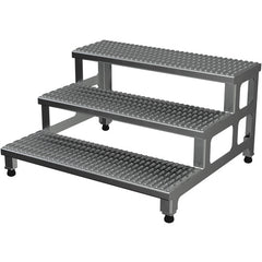 Adj Alum Step Mate Stand 3 Step 36.06 × 33.62 - Exact Industrial Supply