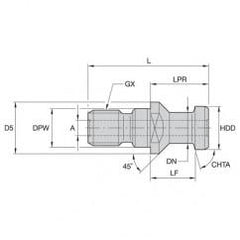 RK 50DVM PULL STUD - Industrial Tool & Supply