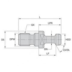 RK30BT1M PULL STUD - Industrial Tool & Supply