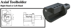 VDI Axial Toolholder (Right-Hand) - Part #: CNC86 35.5025R - Industrial Tool & Supply