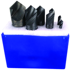 7 Pc. 100°-1/4; 3/8; 1/2; 5/8; 3/4; 1 HSS Uniflute Countersink Set - Industrial Tool & Supply