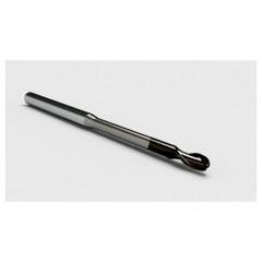 .025 Dia. - .038" LOC - 1-1/2" OAL 2 FL Ball Nose Carbide End Mill with .250 Reach-Nano Coated - Industrial Tool & Supply