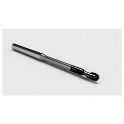 .020 Dia. - .030" LOC - 1-1/2" OAL 2 FL Ball Nose Carbide End Mill with .150 Reach-Nano Coated - Industrial Tool & Supply