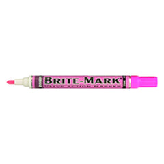 Brite-Mark Paint Marker - Oil Based - Pink - Industrial Tool & Supply