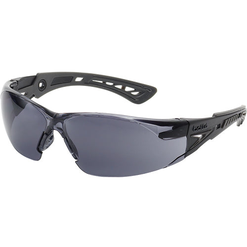 RUSH+ - Smoke Lens - Black & Gray Frame PC ASAF Platinum - Industrial Tool & Supply
