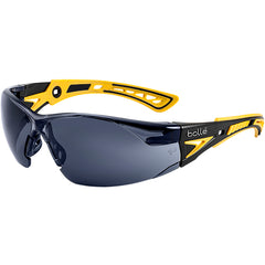 RUSH+ Small - Smoke Lens - Yellow & Black Frame PC ASAF Platinum - Industrial Tool & Supply