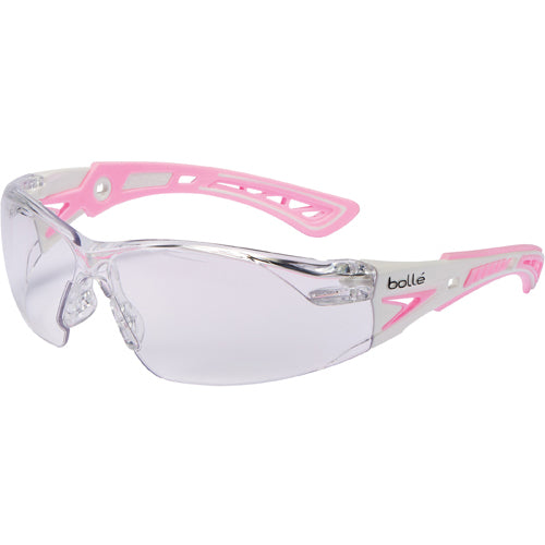 RUSH+ Small - Clear Lens - Pink & White Frame PC ASAF Platinum - Industrial Tool & Supply