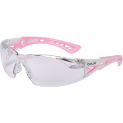 RUSH+ Small - Clear Lens - Pink & White Frame PC ASAF Platinum - Industrial Tool & Supply