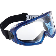 Super Blast Clear Vented Goggles-Clear Lens - Blue Frame - Industrial Tool & Supply