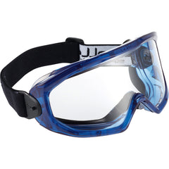 Super Blast Clear Sealed Goggles-Clear Lens - Blue Frame - Industrial Tool & Supply