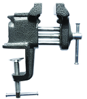 3" Light  Duty Clamp on Vise - Cast Iron - Serrated Jaws - Cast in Pipe Jaws - Industrial Tool & Supply