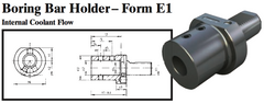 VDI Boring Bar Holder - Form E1 (Internal Coolant Flow) - Part #: CNC86 51.2520 - Industrial Tool & Supply