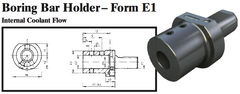 VDI Boring Bar Holder - Form E1 (Internal Coolant Flow) - Part #: CNC86 51.3032 - Industrial Tool & Supply