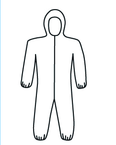 White SMMMS Coverall w/ Zipper Front, Hood, Elastic Wrists & Ankles 3XL - Industrial Tool & Supply