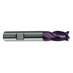 8mm Dia. x 58mm Overall Length 4-Flute Square End Solid Carbide SE End Mill-Weldon Shank-Center Cut-Firex - Industrial Tool & Supply