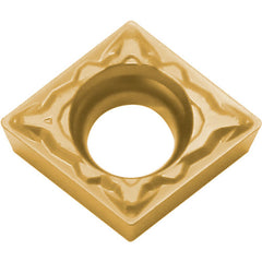 CCMT 3252 PP CA025P, 1/32″ Corner Radius, 5/32″ Thick, 3/8″ Inscribed Circle, TiCl2O3/TiN, 80 Degree Diamond, Turning Indexable Insert