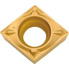 CCMT 3252 WP CA025P, 1/32″ Corner Radius, 5/32″ Thick, 3/8″ Inscribed Circle, TiCl2O3/TiN, 80 Degree Diamond, Turning Indexable Insert