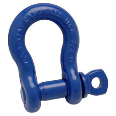 5/16″ Anchor Shackle, Screw Pin, Forged Carbon Steel, Painted Blue - Industrial Tool & Supply