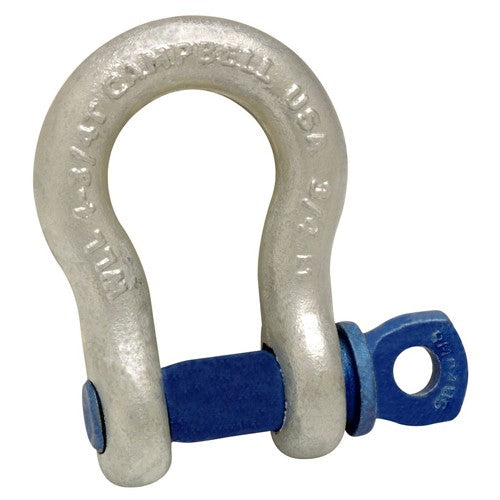 1/2″ Anchor Shackle, Screw Pin, Forged Carbon Steel, Galvanized - Industrial Tool & Supply