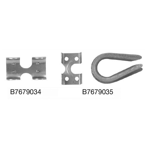1/2″ Rope Clamp, Zinc Plated, 2 pcs per Bag - Industrial Tool & Supply