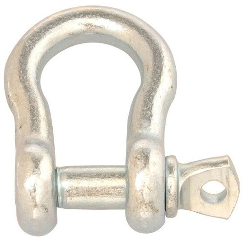 1/4″ Anchor Shackle, Screw Pin, Zinc Plated - Industrial Tool & Supply