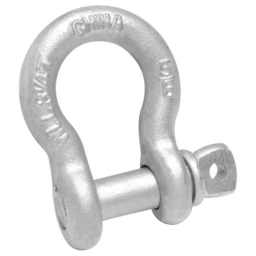 1/2″ Anchor Shackle, Screw Pin, Hot Galvanized - Industrial Tool & Supply