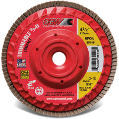 6″ × 5/8″-11 - 120 Grit - Z3 XL Compact Trimmable Flap Disc with Hub - Industrial Tool & Supply