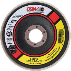 4 1/2″ × 7/8″ Type 27 Felt / Cotton Buffing Flap Disc - Industrial Tool & Supply