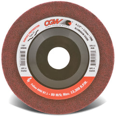 7″ × 7/8″ - Aluminum Oxide Surface Grinding Wheel - Type 27 - Maroon - Industrial Tool & Supply