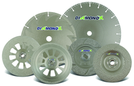 5 x 5/8-11 - 24 Grit - Diamond X Depressed Center Grinding Wheels - Type 29 - Industrial Tool & Supply