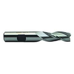 7/8 Dia. x 3-5/8 Overall Length 3-Flute Square End High Speed Steel SE End Mill-Round Shank-Center Cut-Uncoated - Industrial Tool & Supply