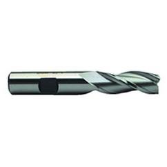1 Dia. x 4 Overall Length 3-Flute Square End High Speed Steel SE End Mill-Round Shank-Center Cut-Uncoated - Industrial Tool & Supply