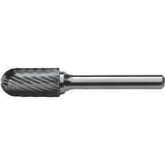 SC-1L6 Standard Cut Solid Carbide Bur-Cylindrical with Ball Nose - Exact Industrial Supply