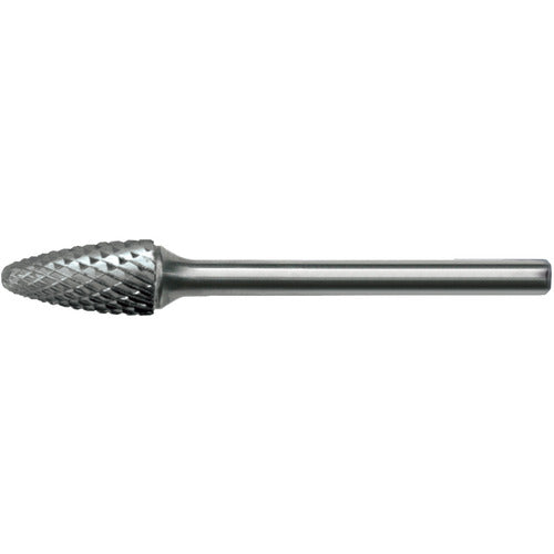 SF-5L6 Double Cut Solid Carbide Bur-Round Nose Tree Shape - Exact Industrial Supply