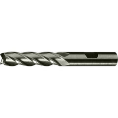 ‎3/8″ × 3/8″ × 2-1/2″ × 4-1/4″ RHS / RHC HSS-CO 8% (M42) Cobalt, Single End, 4-Flute, Center Cutting End Mill - TiCN