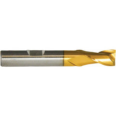 ‎3/8″ × 3/8″ × 9/16″ × 2-1/2″ RHS / RHC HSS HSS Single End 2-Flute Center Cutting End Mill - TiN