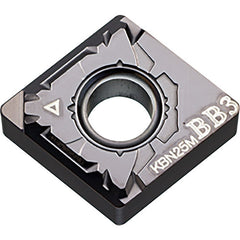 CNGM 432 BB2 KBN25M, 1/32″ Corner Radius, 3/16″ Thick, 1/2″ Inscribed Circle, MEGACOAT, Diamond, Turning Indexable Insert