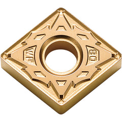 CNMG 431 WF CA025P, 1/64″ Corner Radius, 3/16″ Thick, 1/2″ Inscribed Circle, TiCl2O3/TiN, 80 Degree Diamond, Turning Indexable Insert