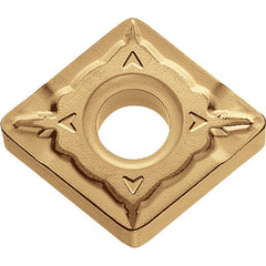 CNMG 433 WQ CA025P, 3/64″ Corner Radius, 3/16″ Thick, 1/2″ Inscribed Circle, TiCl2O3/TiN, 80 Degree Diamond, Turning Indexable Insert